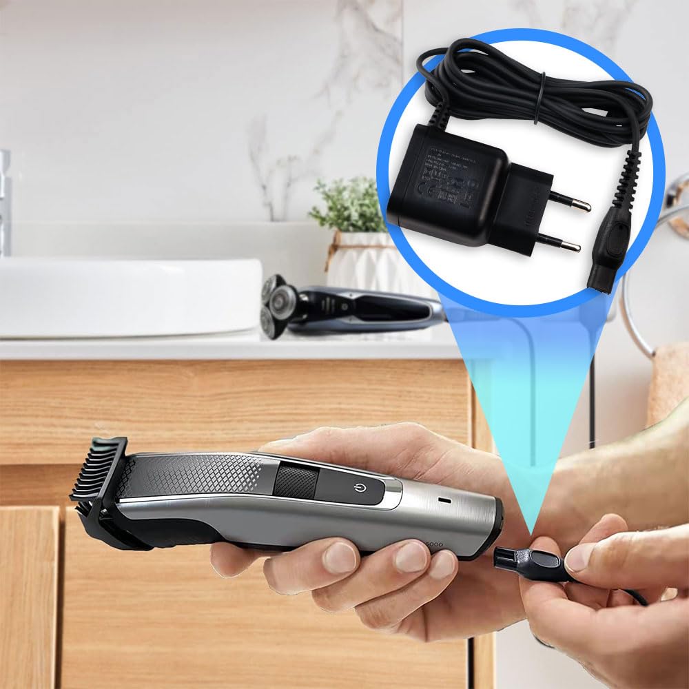 Anakel Home Ładowarka do golarki kompatybilna z golarką Philips OneBlade, modele HQ HS HC RQ AT PT MG BT BG | 15 V, 5,4 W, 350 mAh, kolor czarny
