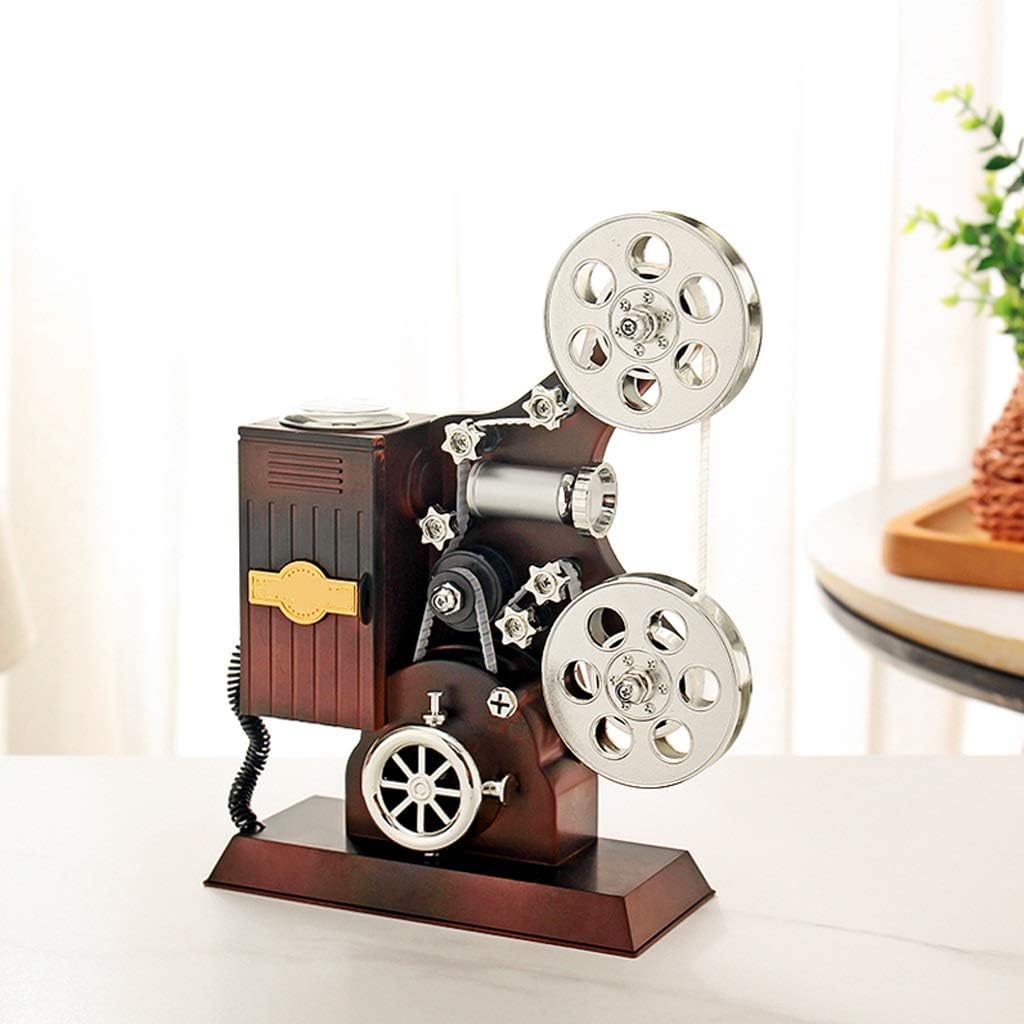 Retro Vintage Movie Projector Model Decoration Home Living Room Office Study Room Decoration Music Box