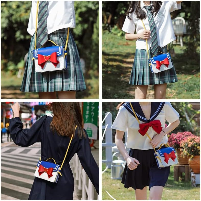 Miniatura 7 de POPSEWING Kit de fabricación de bolsas de mensajero de anime para cosplay, bolsa de hombro con lazo, kit de bricolaje, bolso y bolso de anime Kawaii