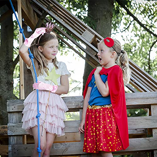 Little Girl Satin Gloves 4Pcs Long Princess Bow Gloves Tea Party Costume for Birthday Wedding Masquerade Dress Mittens4