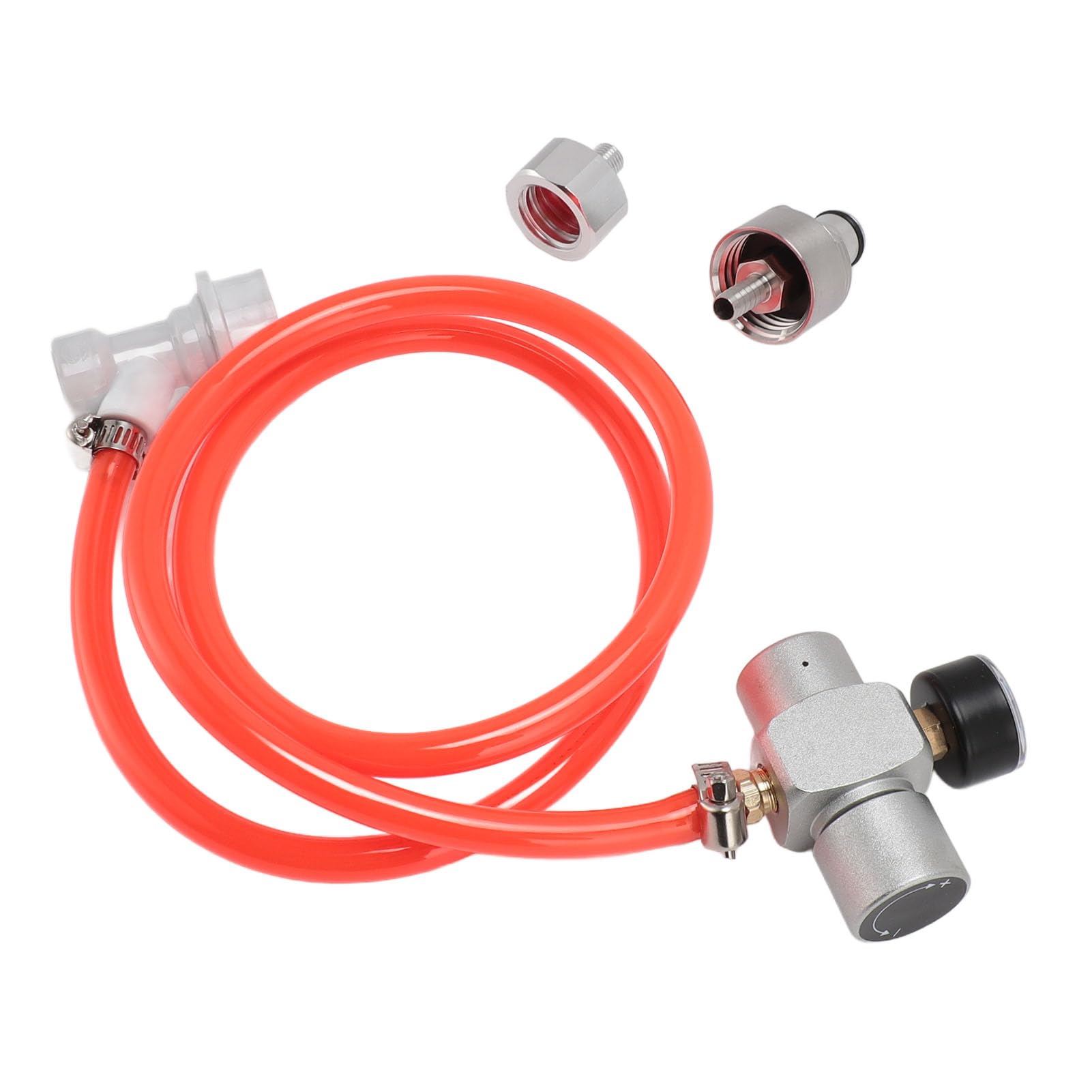Mini Keg Regulator Ciśnienia CO2 Wydajne Automatyczne Zasilanie Zestawu Czerwonych Węży ze Stali Nierdzewnej Homebrew