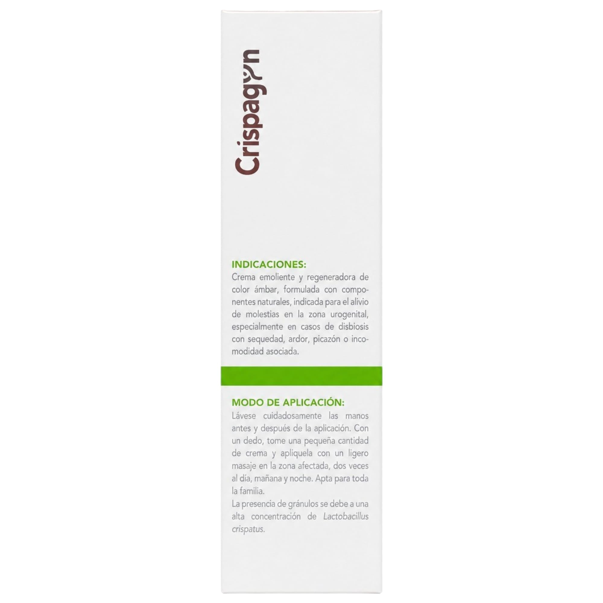 Bromatech Crispagyn 30 ml - Crema Íntima Calmante y Regeneradora con Lactobacillus crispatus - Alivio de Sequedad, Picor y Ardor Vaginal - Restaura la Flora y Microbiota - Uso Tópico