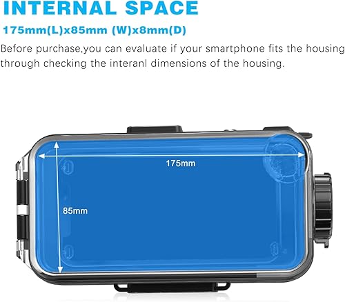 Miniatura 6 de Sea frogs Carcasa impermeable para teléfono compatible con iPhone y Android Molile IPX8 131.2 ft/130 pies, profundidad máxima de buceo, funda