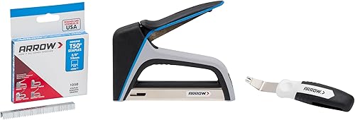 Arrow T50XKIT1000 TacMate - Kit de pistola de grapas resistente con 1,000 grapas y extractor, nuevo