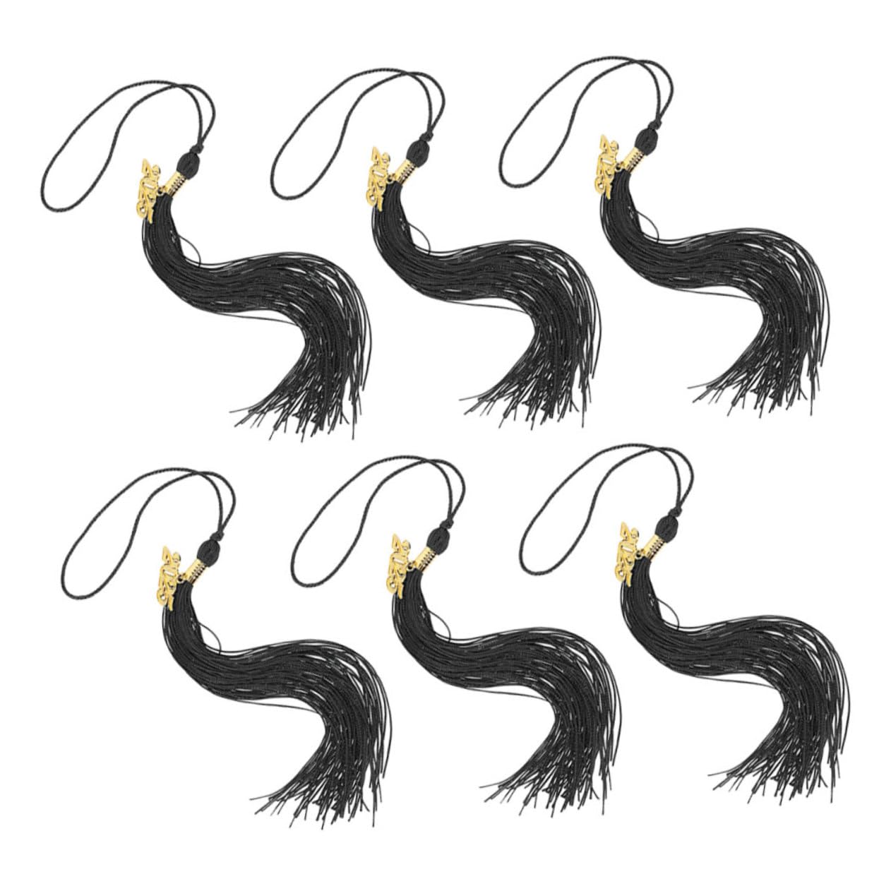 TOGEVAL 6pcs Graduation Tassels Date Drop Tassels for Doctoral Caps Durable Graduation Cap Accessories