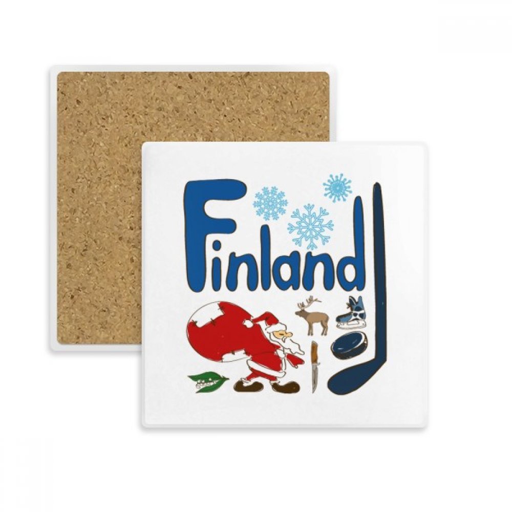 Dessous de tasse de Finlande en pierre absorbante et souvenir touristique