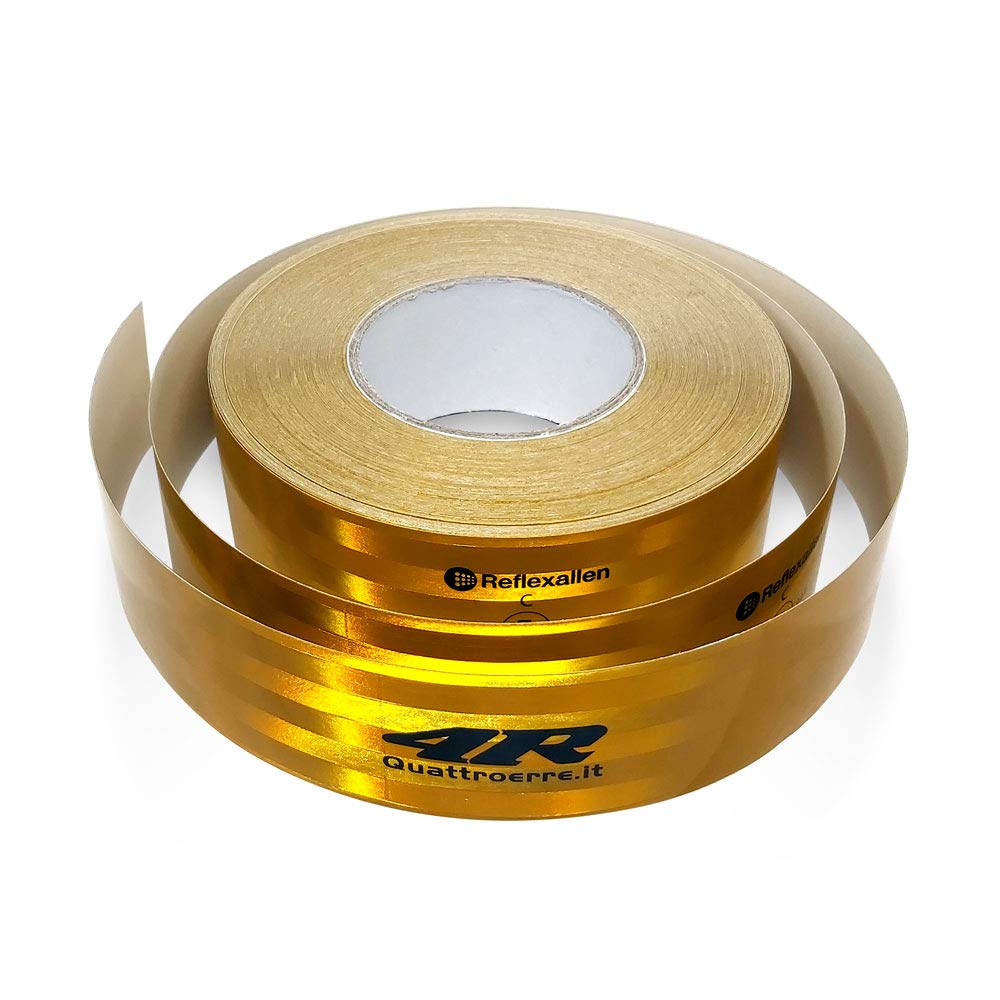 Quattroerre 1603 taśmy odblaskowe z homologacją ECE un 104, żółte, 55 mm x 50 m