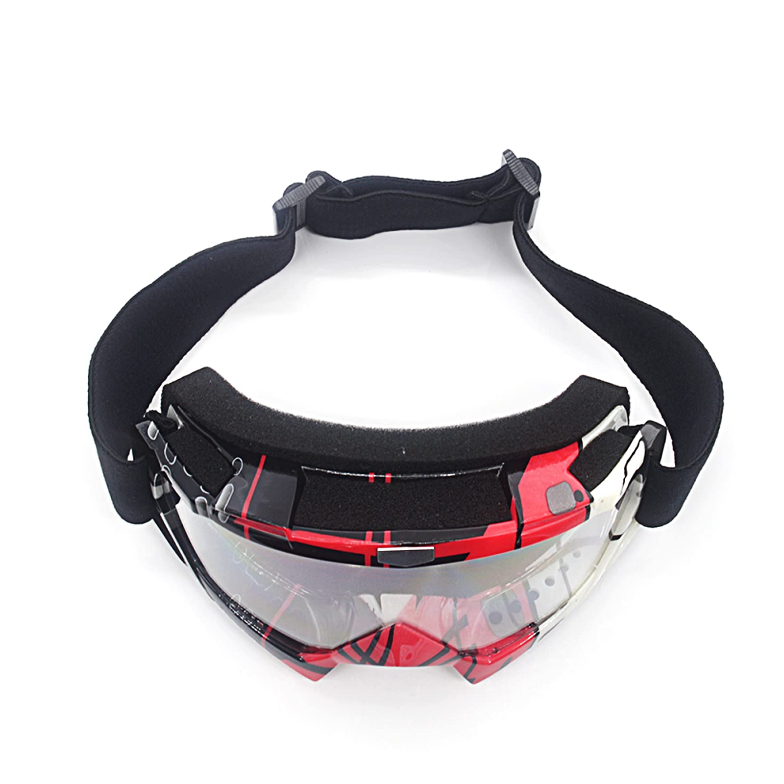 Occhiali da Moto, Motocross, ATV e Sci - Antivento, Antipolvere, Anti-UV - Regolabili per Offroad e Outdoor
