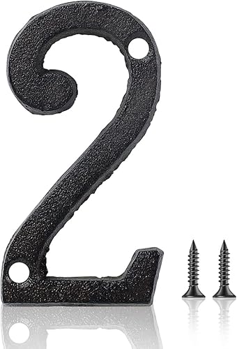 Números y letras de casa de hierro fundido de 3 pulgadas, números de casero de hierro fundido vintage, números de buzón de puerta de metal sólido,