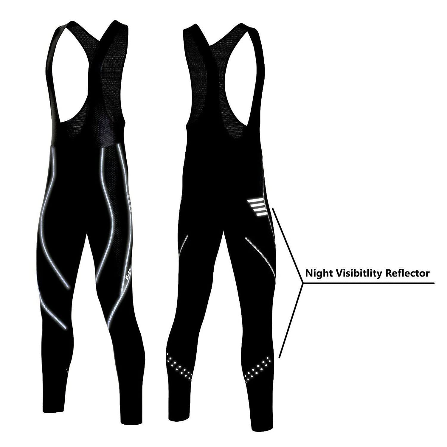 FDX Pantalones de ciclismo para mujer, 3D acolchado de gel, térmica, tela Super Roubaix, a prueba de viento, pantalones de ciclismo para mujer, pantalones de ciclismo de invierno Hi-Viz Biking