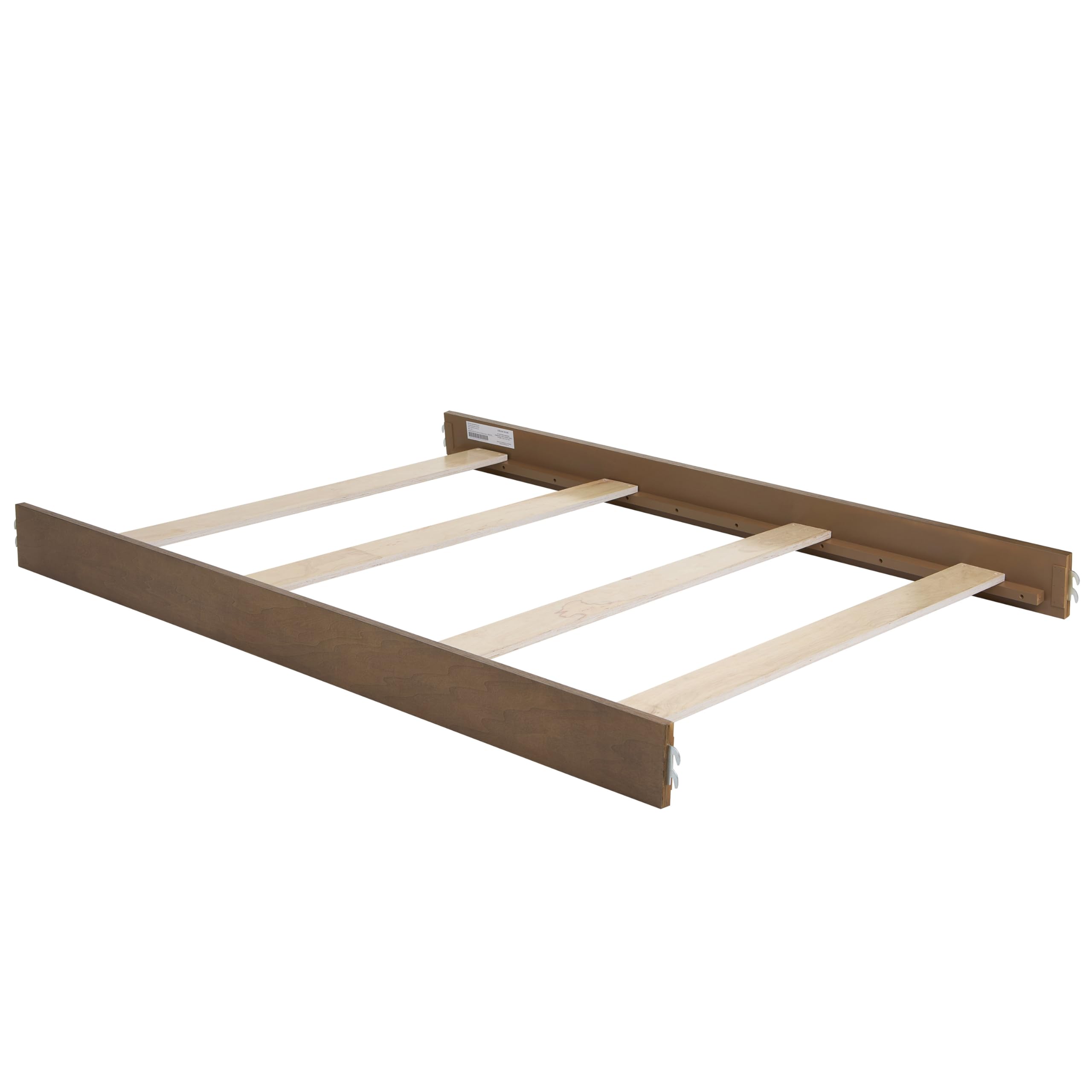 Evolur Full-Size Bed Conversion Rails, Designed &amp; Tested Cribs, Durable Hardwood Build with Secure Mattress Slats, Easy Assembly - Hickory