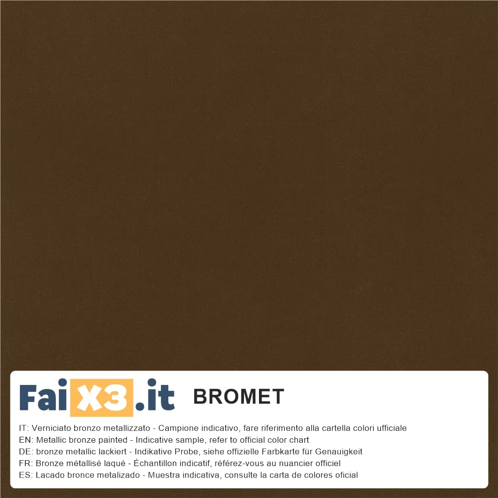 FaiX3.it - Profilé plat 40x2 mm en aluminium, bronze métallisé laqué, longueur 1000 mm