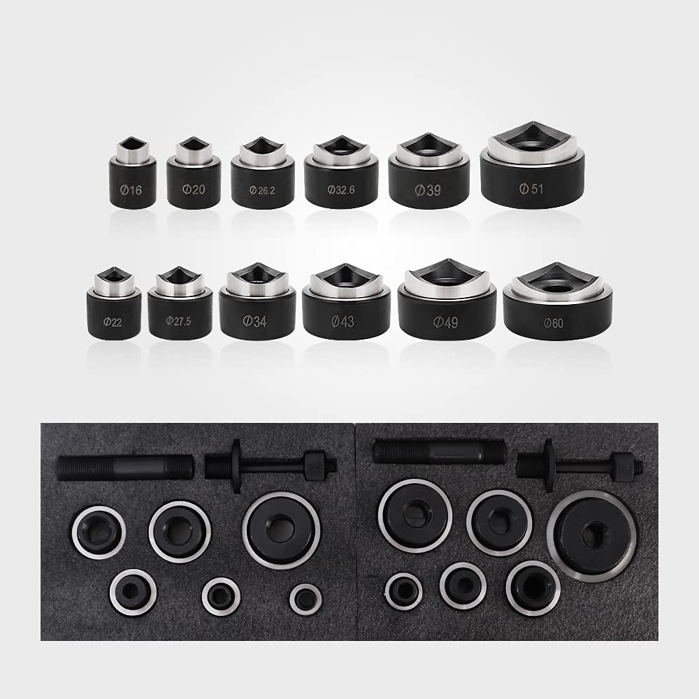1 Set Hydraulic Knockout Punch Driver Kit Hole Dies