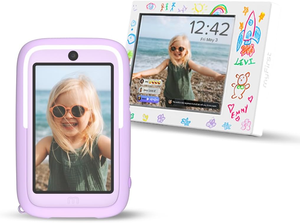 AI Editor Digital Camera (myFirst Camera 50 Purple) & 9" Digital Frame Bundle