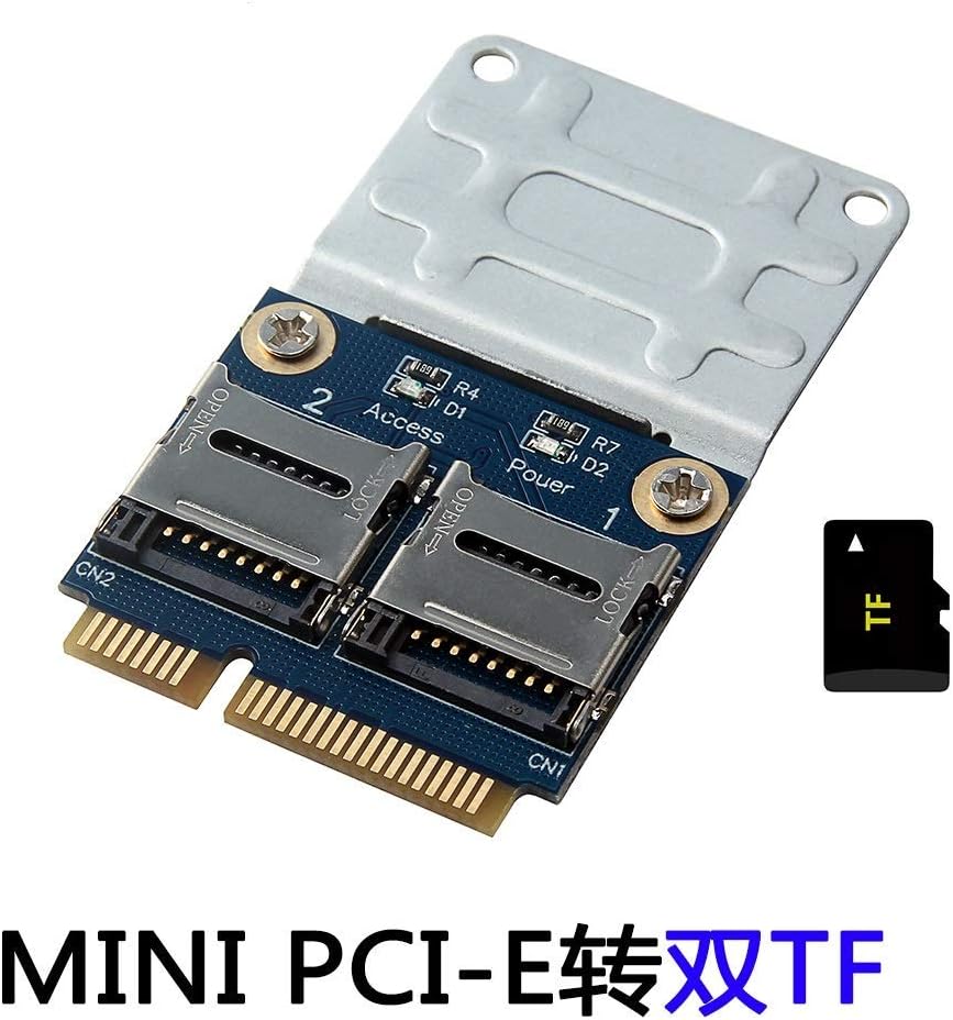 Tekit Dual Micro SD (TF) Card to Mini PCI-E Express with Half Bracket Memory Card Reader for Laptop (Supports Windows ME/2000/XP/Vista/7/8/10 and Mac OS, Max 32GB per Slot) image 5