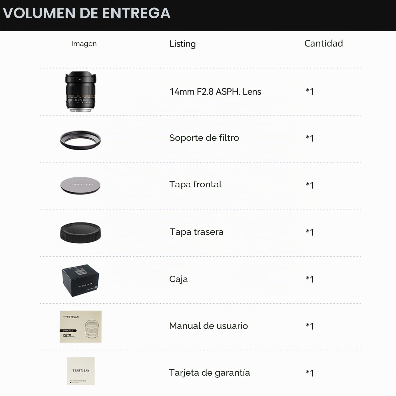 TTARTISAN Lente gran angular F2.8 de 14 mm, montura L, lente ultra gran angular de 114 ° con gran apertura y enfoque manual para cámara de montaje L