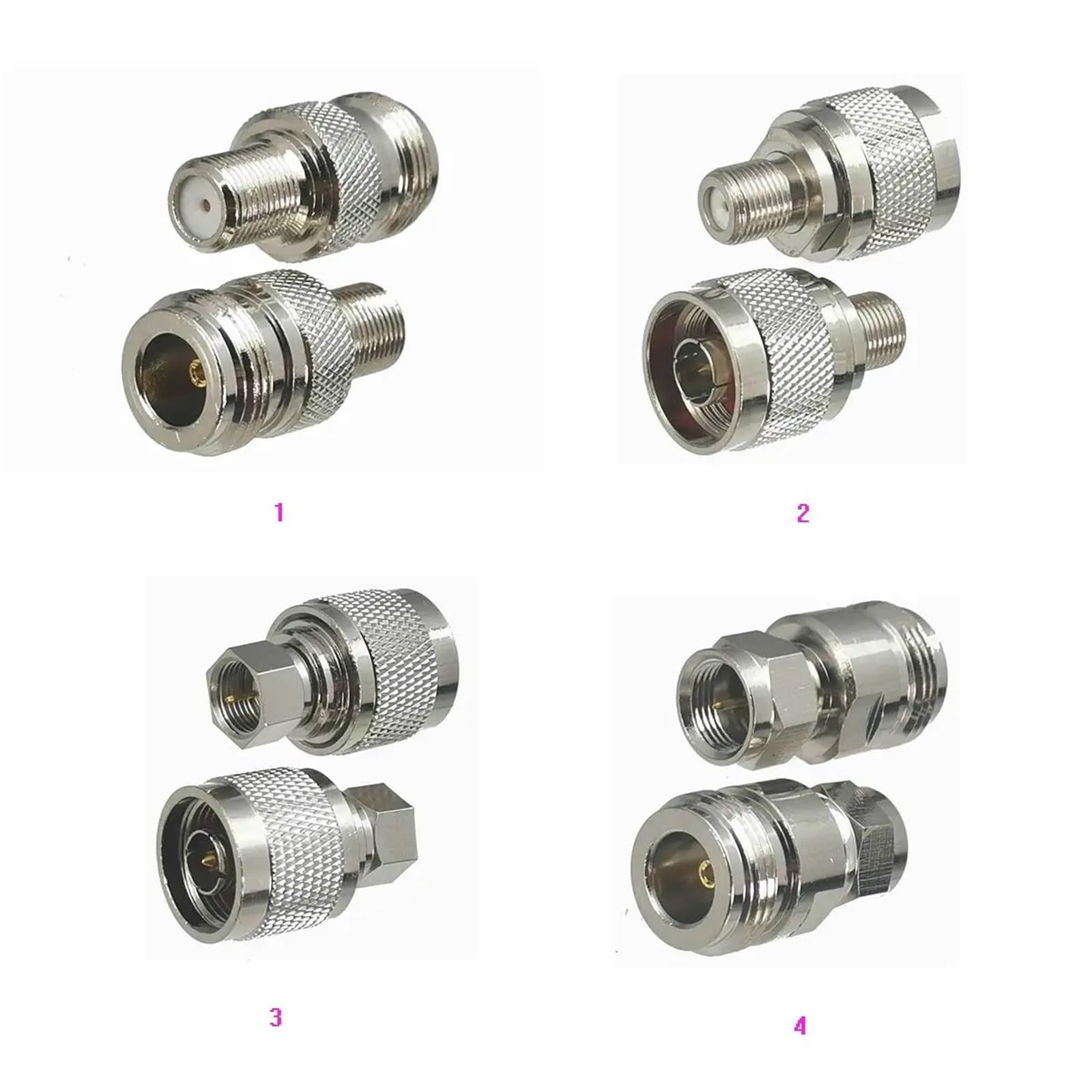 Kit adattatore coassiale da N a F Adattatore coassiale for antenna da femmina F a maschio N for cavo di prolunga antenna(N F to F F)