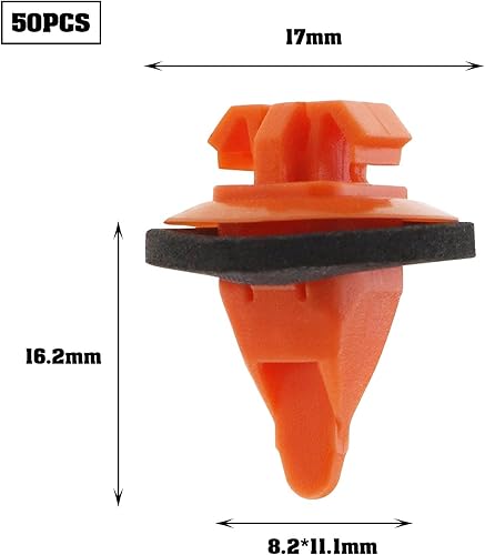 Miniatura 3 de ECSiNG 50 piezas de clips de moldura lateral para moldura de rueda de repuesto 7539735010 7539535070 compatibles con Toyota Prado Land Cruiser
