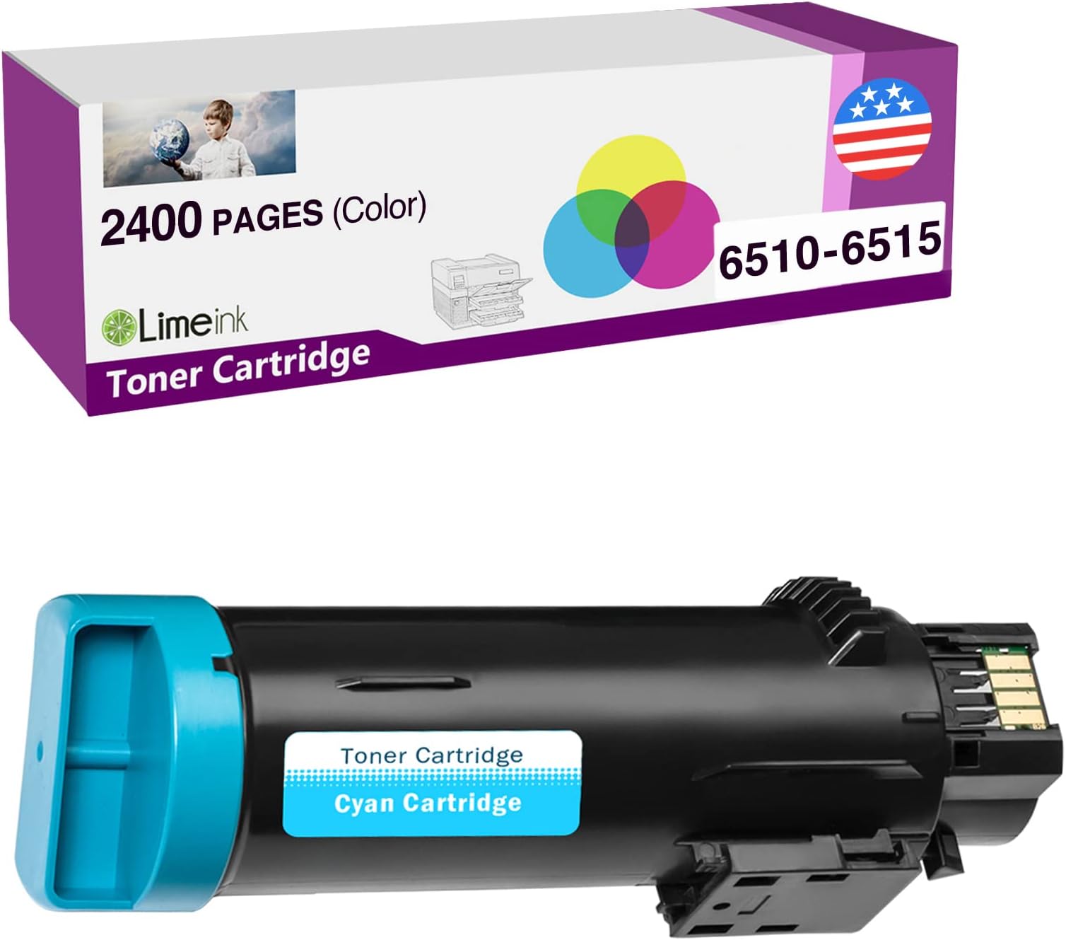 Limeink Compatible Toner Cartridge Replacement for Xerox Phaser 6510 Workcentre 6515 Printer 6515/dn 6515/dni 6510/dn dni High Yield Laser (1 Cyan)