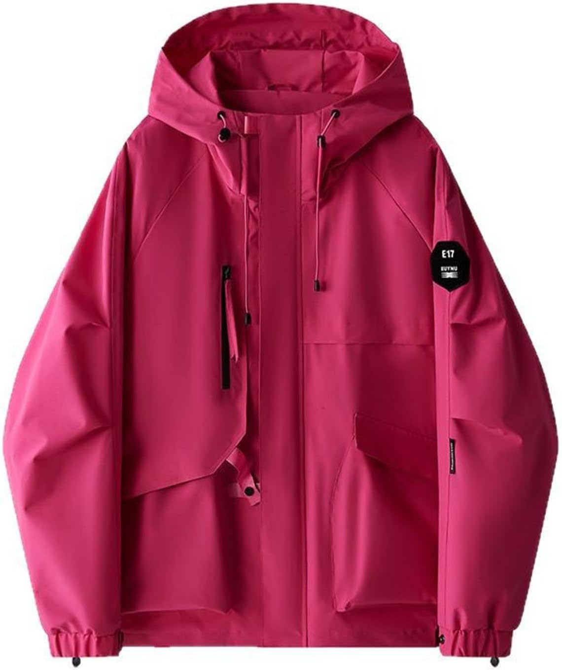 YRAETENM Women's Waterproof Raincoat Lightweight Rain Jacket Hooded Outdoor Windbreaker Packable Zipper Jackets with Pockets