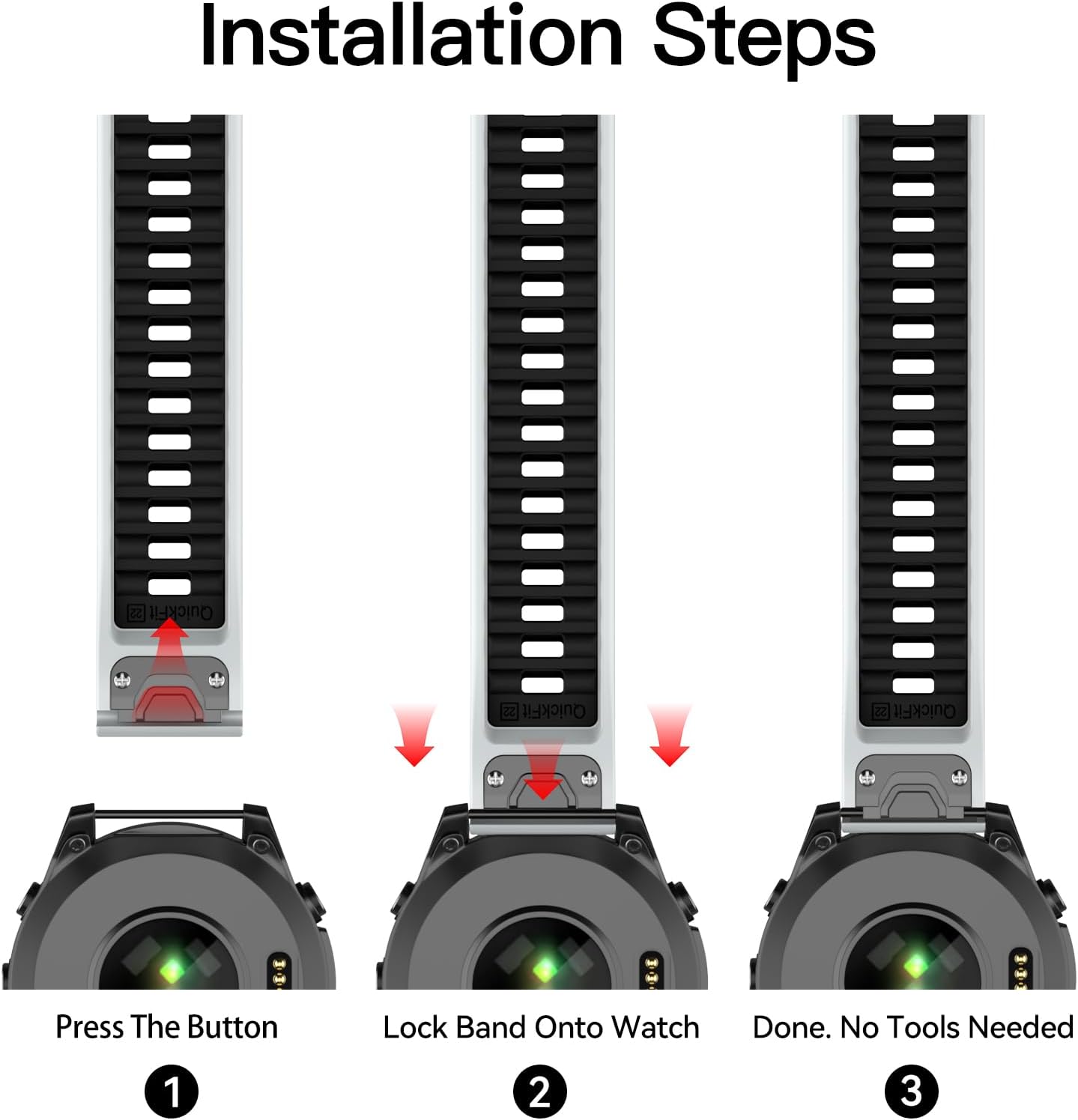 OVERSTEP Watch Bands Compatible with Fenix 8 Solar/Amoled 47mm 22mm Soft Siliocne Strap for Garmin Fenix 5/Fenix 5 Plus/Fenix 6/Fenix 6 Pro/Fenix 7 Smartwatch - Image 5