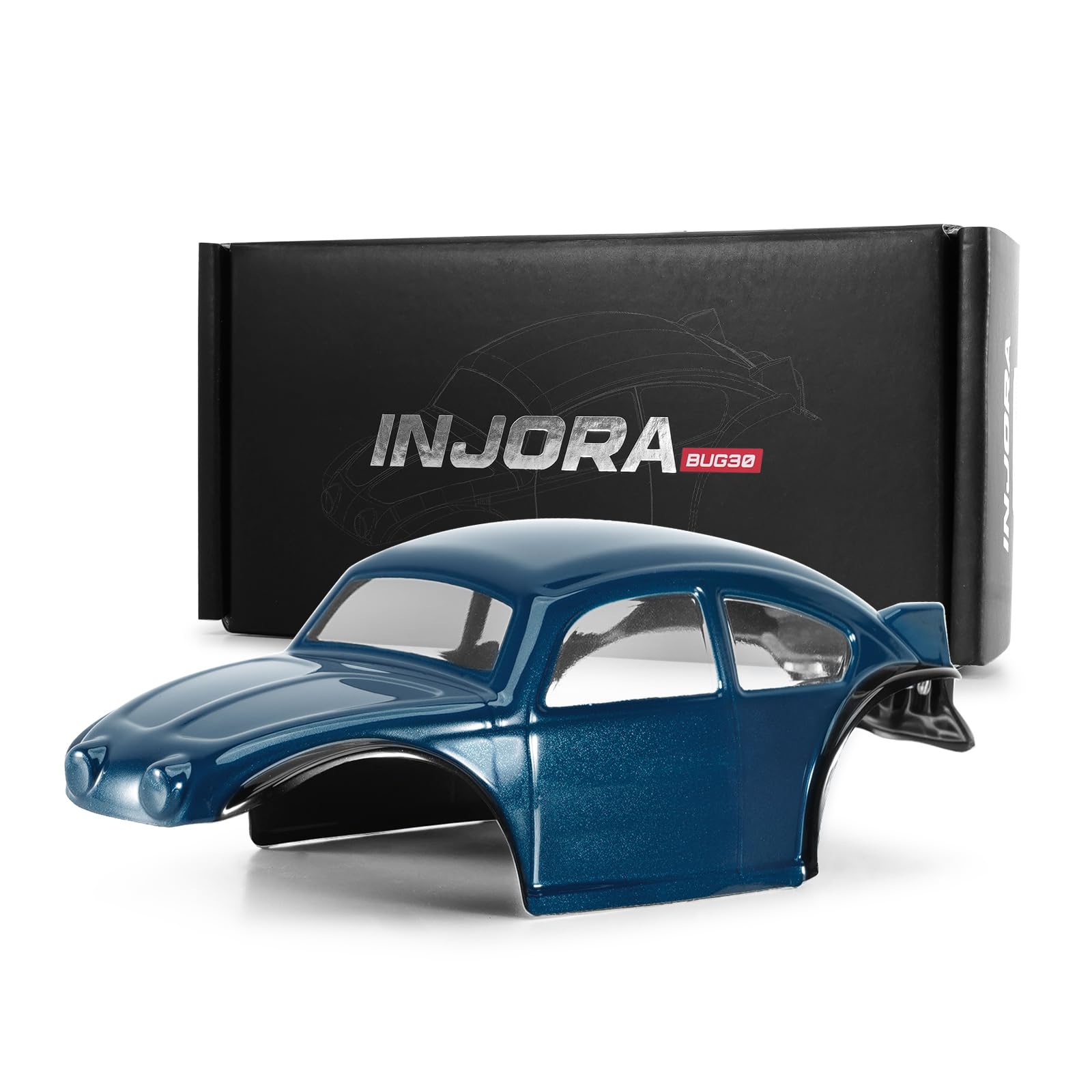INJORA BUG30 Body Shell with Mount for 1/30 Axial SCX30 (Blue)
