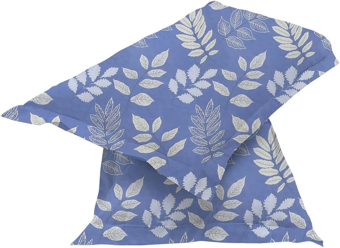BSB HOME Cotton Pillow Cover/Case Set (2 Pcs) - 18"x28" inches, Blue&Cream