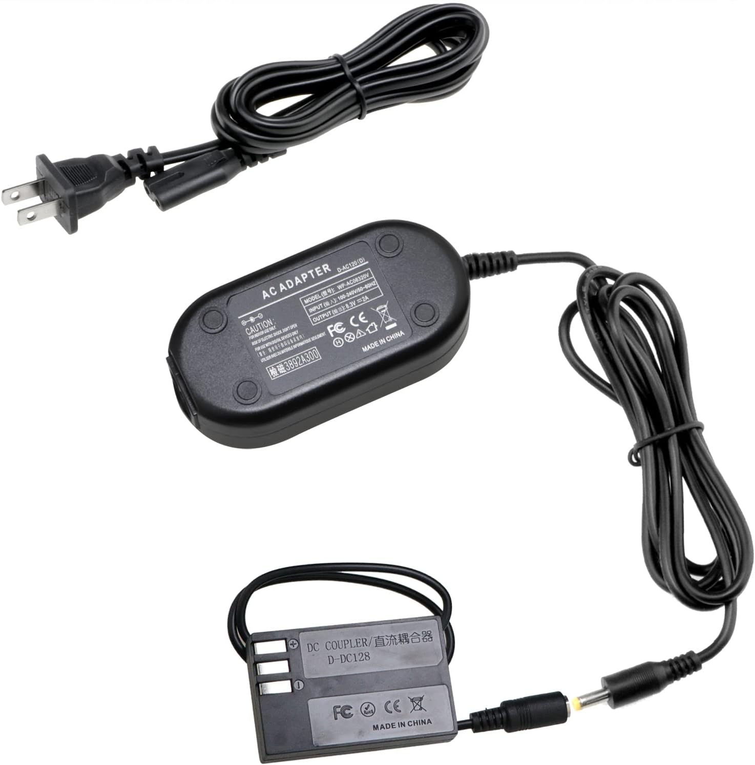 Glorich K-AC128 D-AC128 K-AC109 K-AC168 D-DC128 Replacement AC Power Adapter Kit for Pentax K30 K50 K70 K-r K2 K-S1 and K-S2 Digital SLR Cameras,D-Li109 Replacement(but not Compatible with Pentax KP)