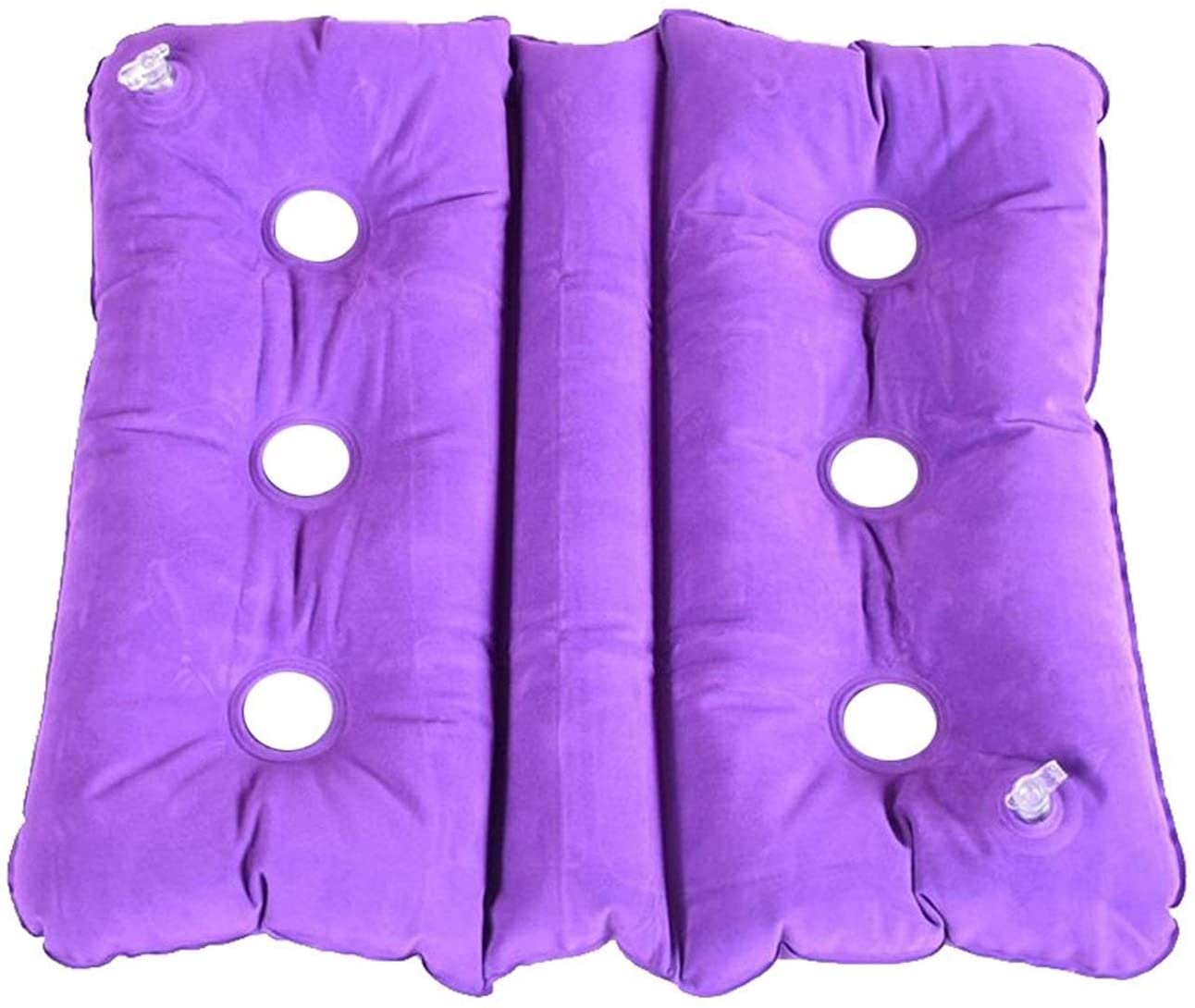 Cojín Inflable para Asiento de Oficina, cojín de Aire para Silla de Ruedas médica, colchón Inflable para Asiento, antiescaras, para aliviar la presión del nervio ciático (Morado)