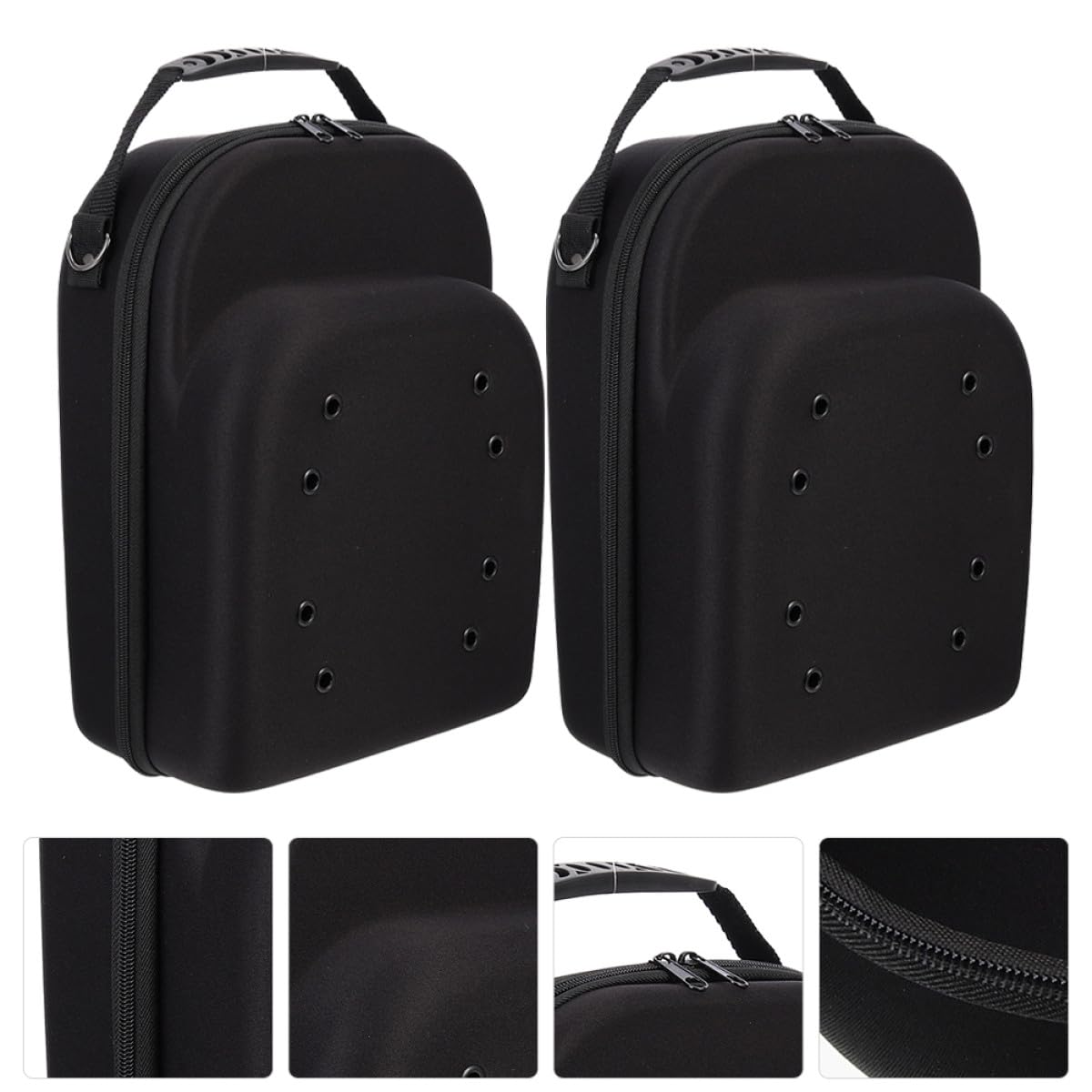 IMIKEYA Custodia Protezione Versatile 2 Pezzi Porta Cappelli da Baseball in Eva Nero Organizer per Viaggi e Design Pratico per Uomo