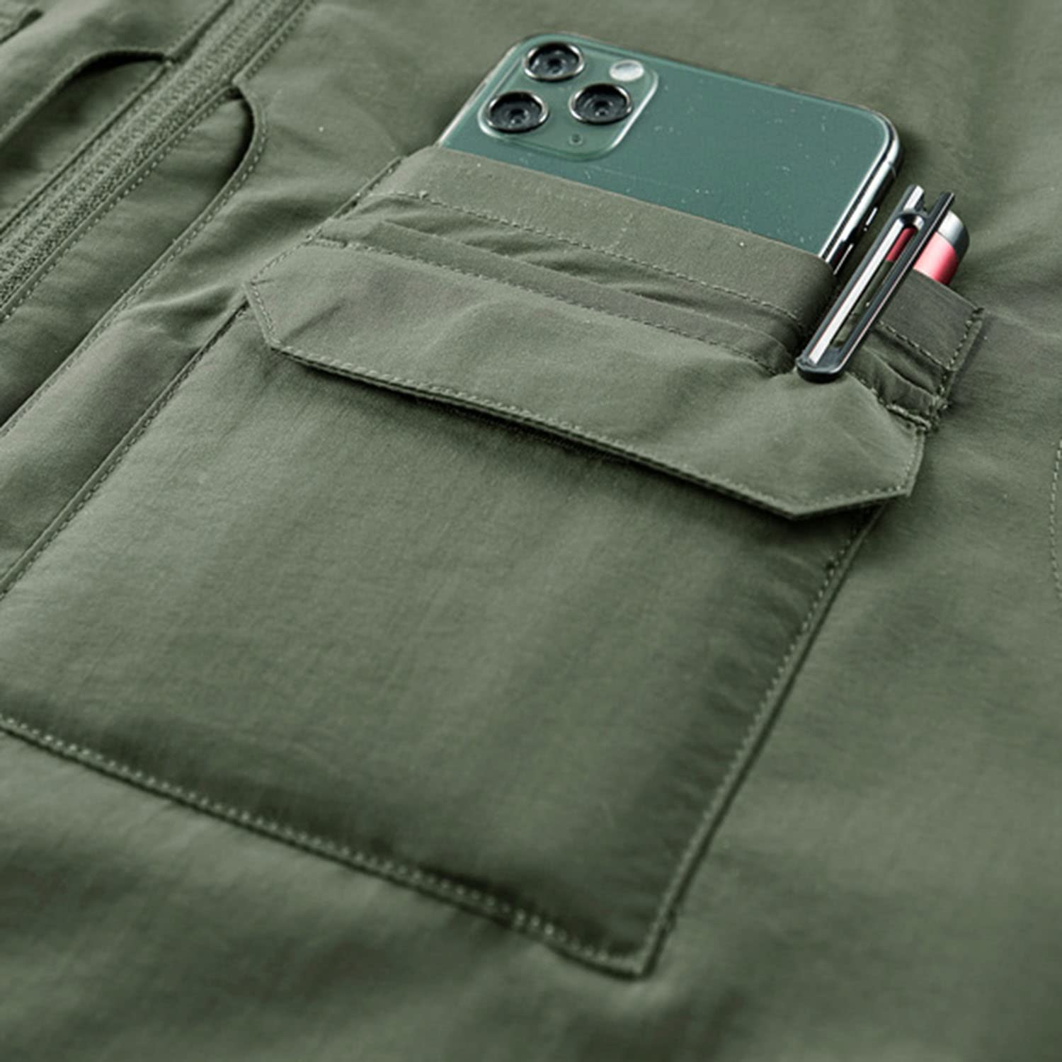 Chaleco Multibolsillos De Hombre para Casual Exteriores Chaleco De Pesca Primavera Y Otoño Chaqueta Transpirable Chaleco De Fotografía Multifuncional