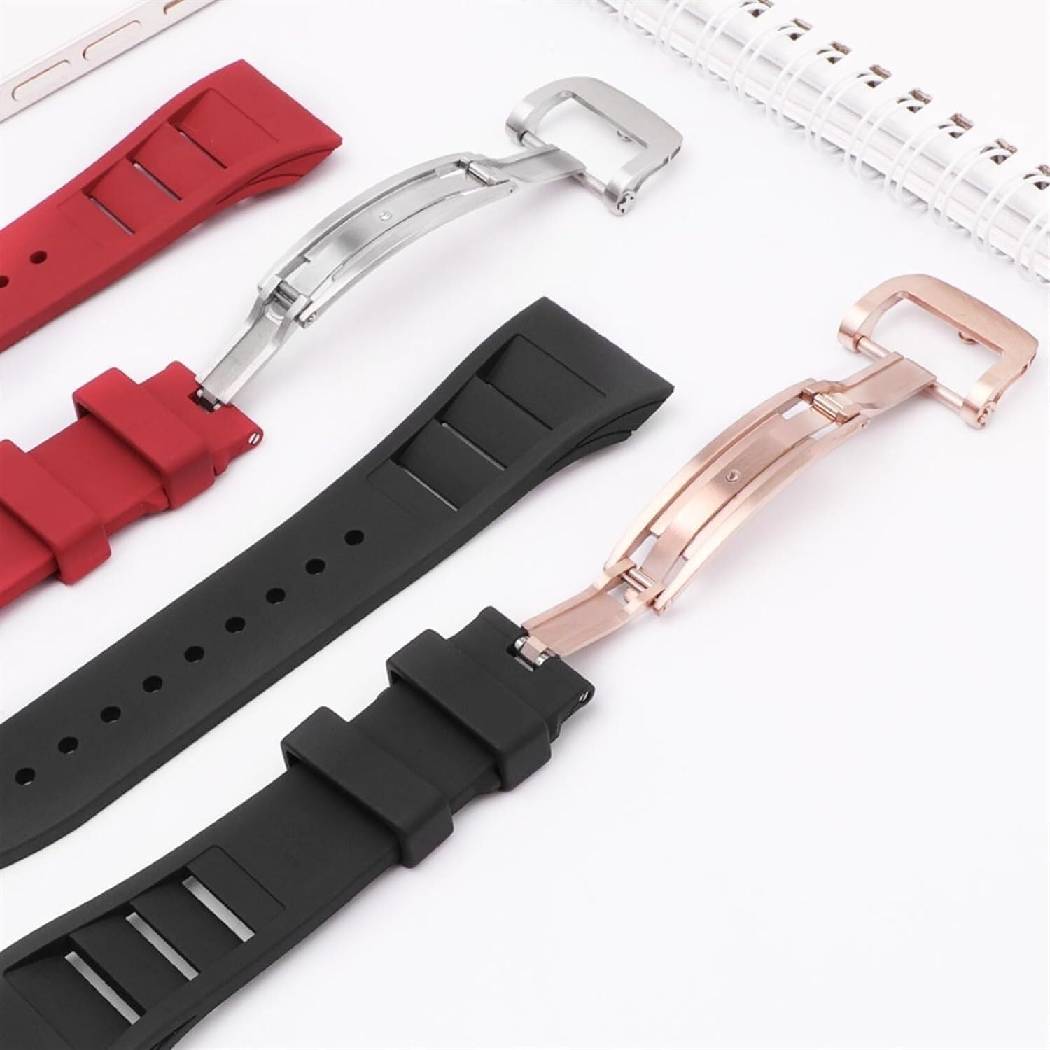 Luxury Carbon Fiber Watch Case+Fluororubber Rubber Watch Strap Modification Kit，For Apple Watch 44MM 45MM，Sport Watch Band And Watch Case Mod Kit，For Iwatch Series 8 7 6 SE 5 4