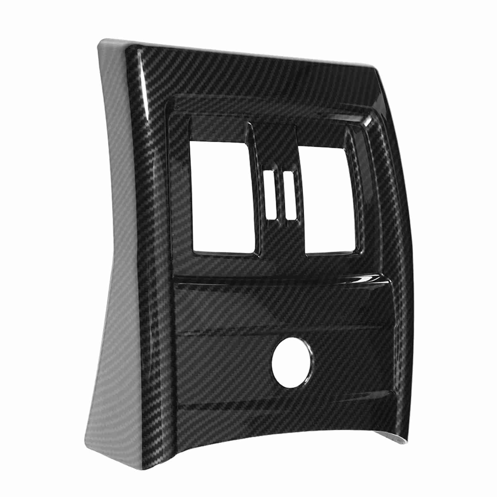 Qiilu Garniture de grille d'aération arrière en fibre de carbone pour panneau de console arrière de climatisation pour 3 4 séries F30 F34 F32 2013-2018