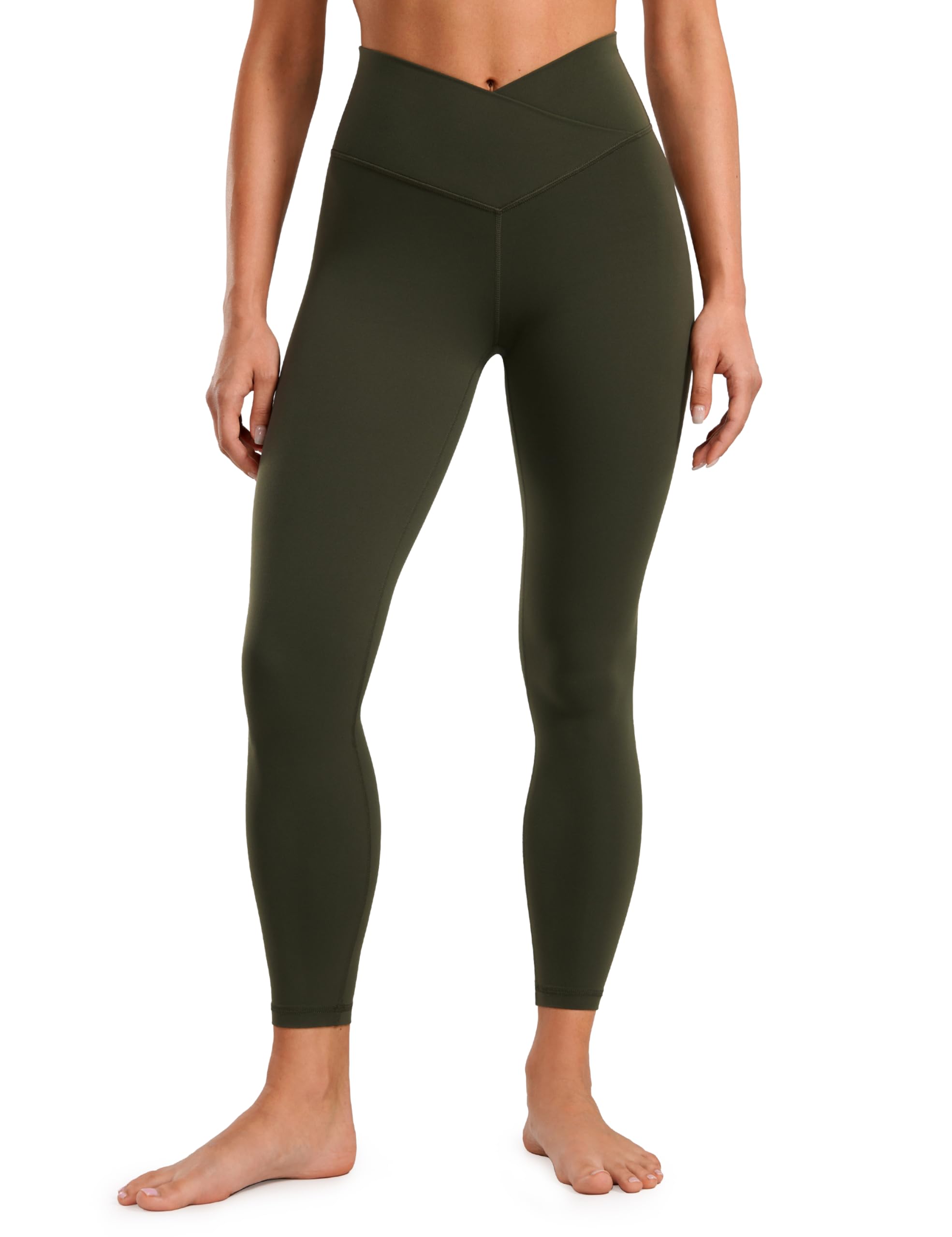 CRZ YOGA Donne Butterluxe V-Cross Leggings Sportivi Vita Alta Yoga Allenamento Pilates Elastico Pantaloni - 64cm/71cm