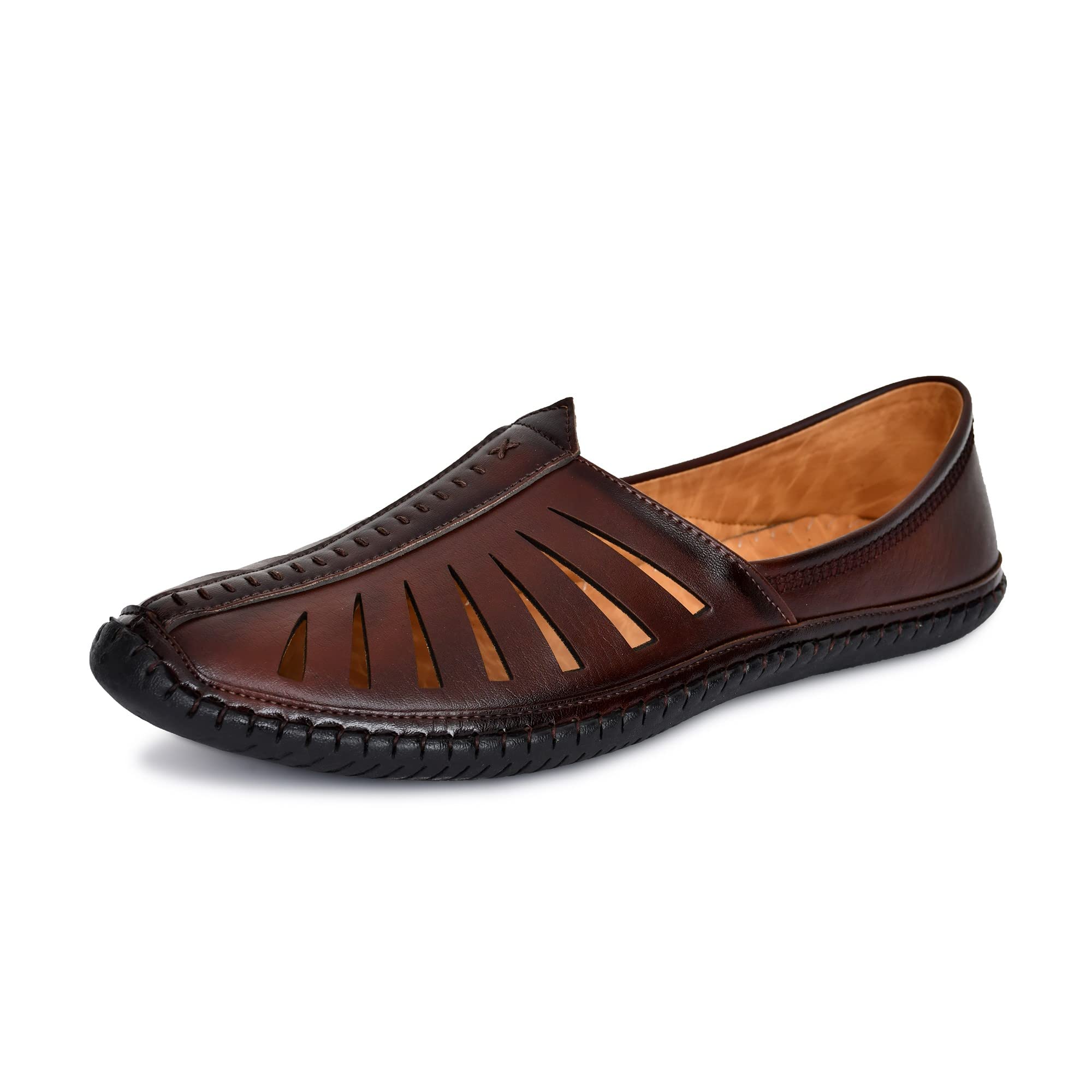 JHAMNANI 5083 Mens Loafer Stylish Ethnic Peshawari Nagra Mojadi Sherwani Sandals Wedding Latest Kolhapuri Brown Tan Black Shoes for Men Size 10 UK (B09QLX145P) Amazon Price History, Amazon Price Tracker