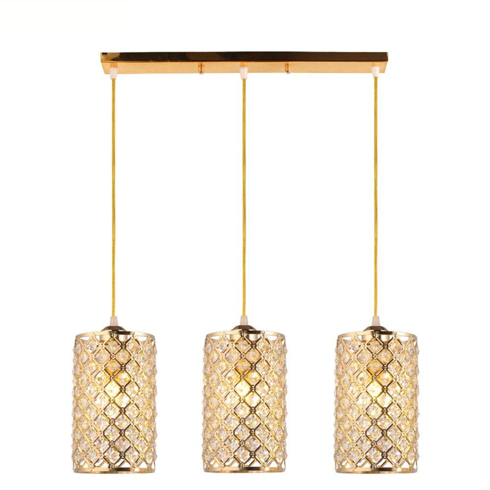 KXEcoLife Crystal Cylinder Corridor Ceiling Lamps Dining Room Balcony Hallway Chandelier Fixtures Lighting Fixtures/D-3-Oblong/a