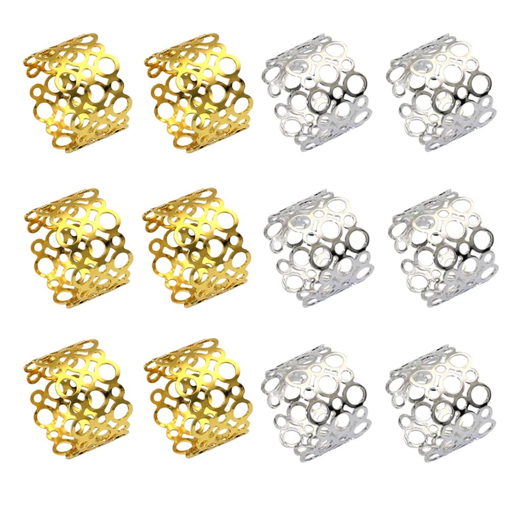 Ringe runder Serviettenhalter mit Schnallen für Weihnachten, Hochzeit, Urlaub, Party, Familientreffen, Tischdekoration (Mehrfarbig, wie abgebildet)
