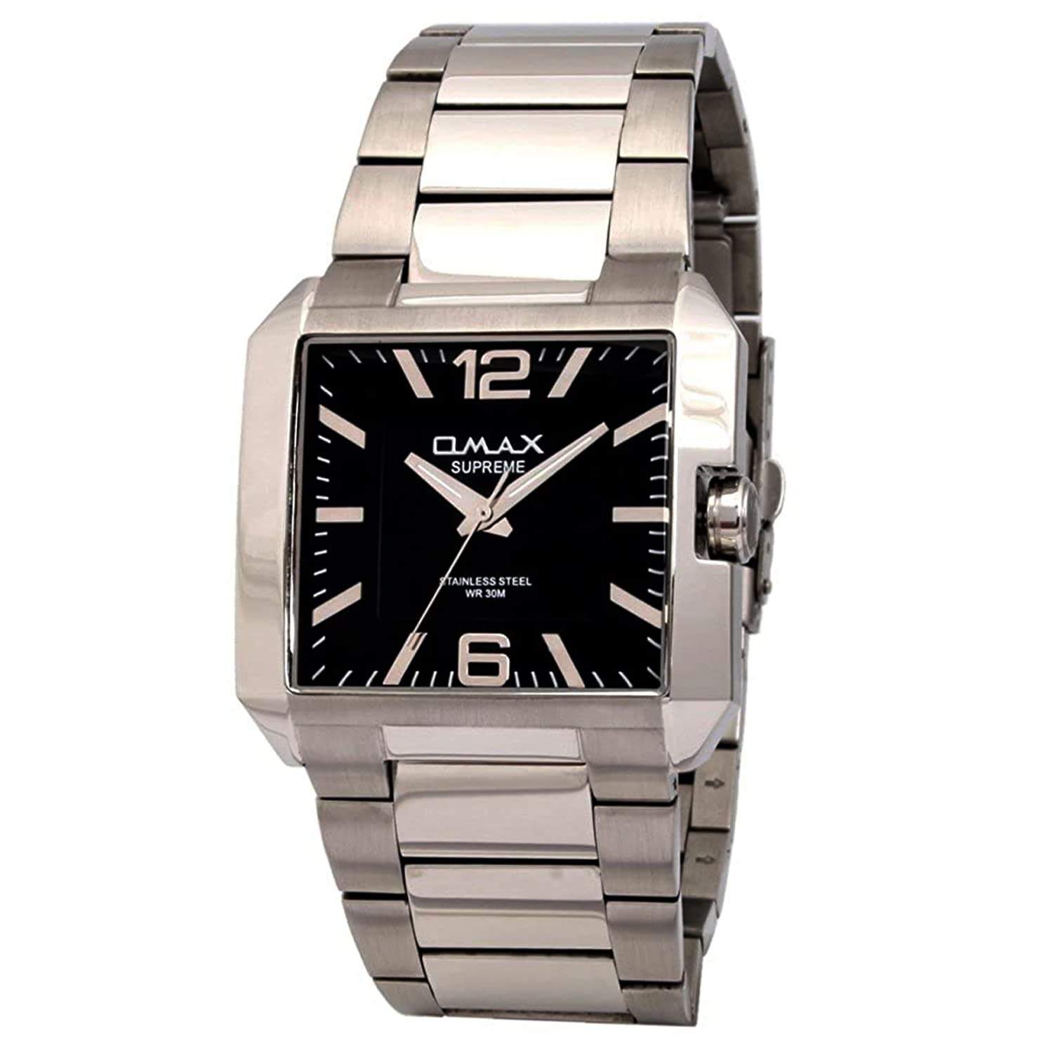 OMAXAnalog Black Dial Men's Watch - SS297