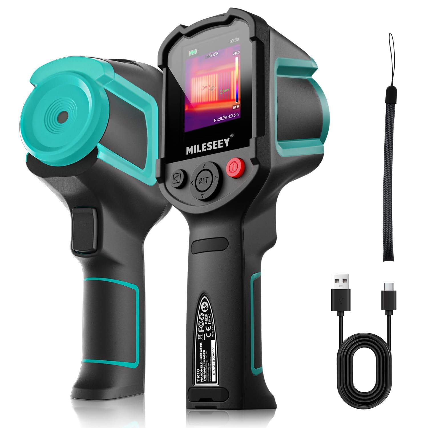 TR10 Thermal Imaging Camera, Super Resolution 192 x 192 Thermal Camera, 25 Hz Refresh Rate, -4°F to 1022°F Handheld Infrared Imager, 8-Hour Battery Life Infrared Camera