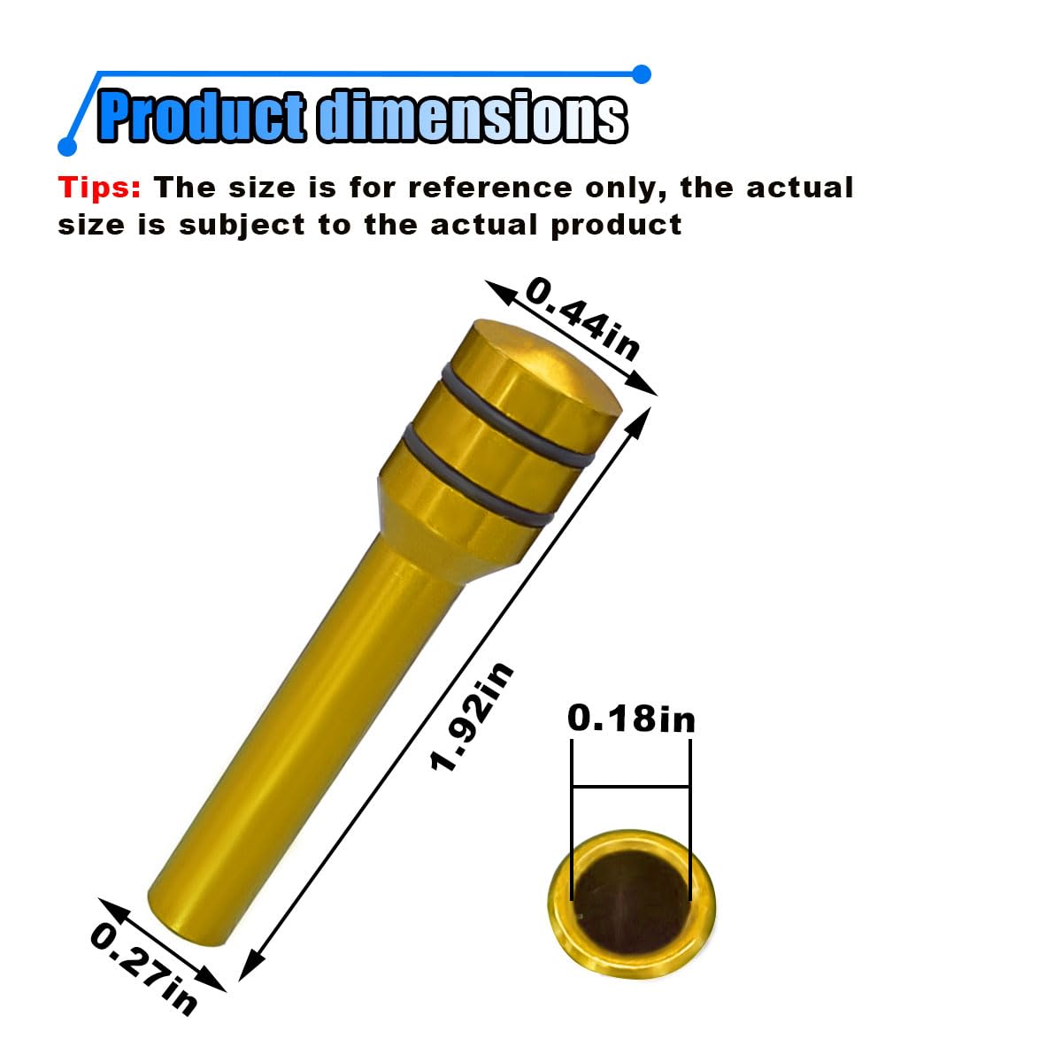 4PCS Car Door Lock Knobs 1 92 x 0 44Safety Auto Inner Door Pull Pins Aluminum Alloy Car — view 2