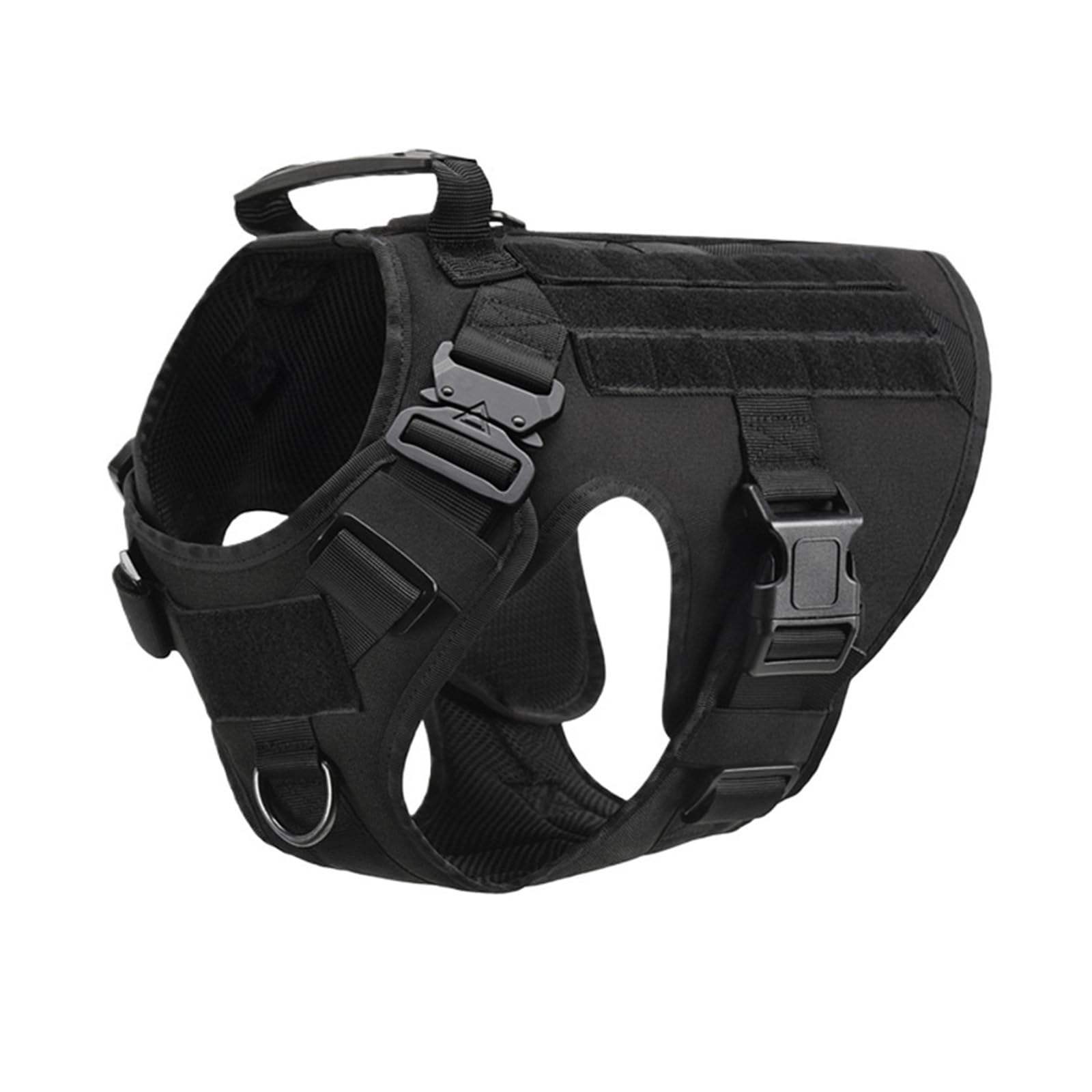 Tactical Military Vest Pet German Shepherd Golden Retriever Training Dog Harness And Leash Set For All Breeds Dogs(Black Harness,S(Below28kg))