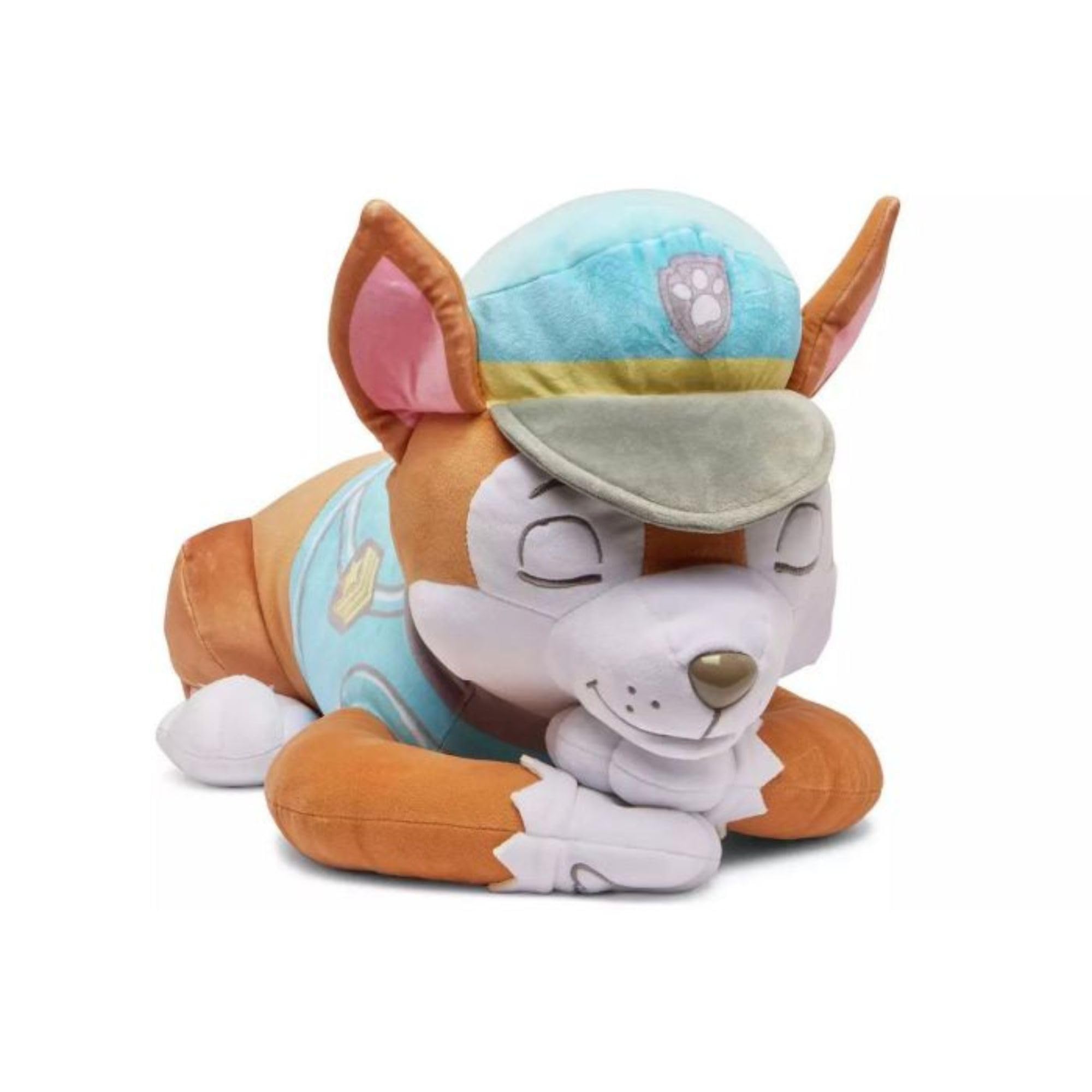 Paw Patrol Chase Calm Cuddly Plush Toy - 48cm Sleepy Weighted Police Pup Character for Bedtime Calming & Snuggles - Hand-Washable Official Licensed Paw Patrol Soft Toys for Boys and Girls Aged 3+