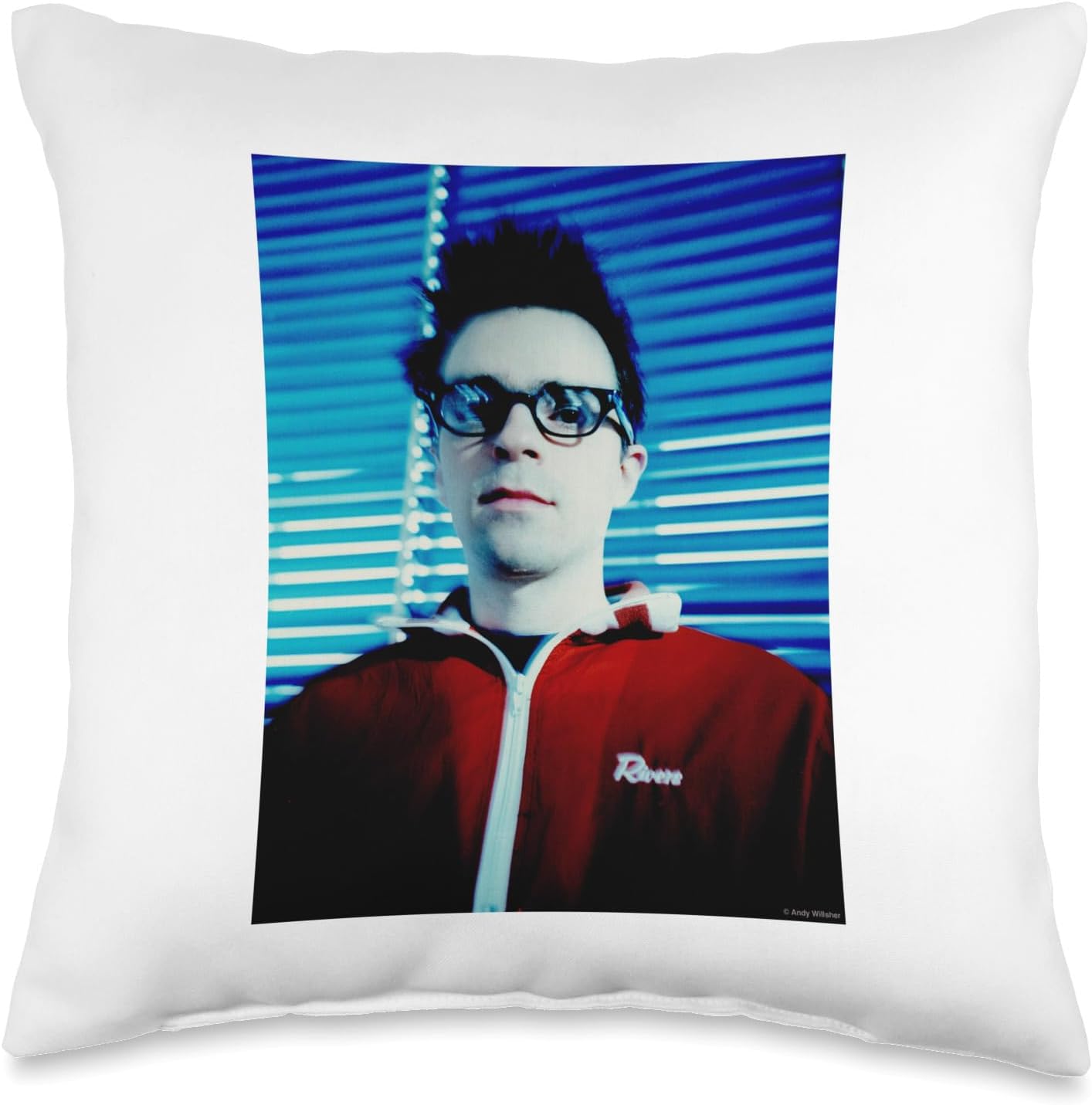 Rivers Cuomo Weezer Frontman By Andy Willsher Throw Pillow