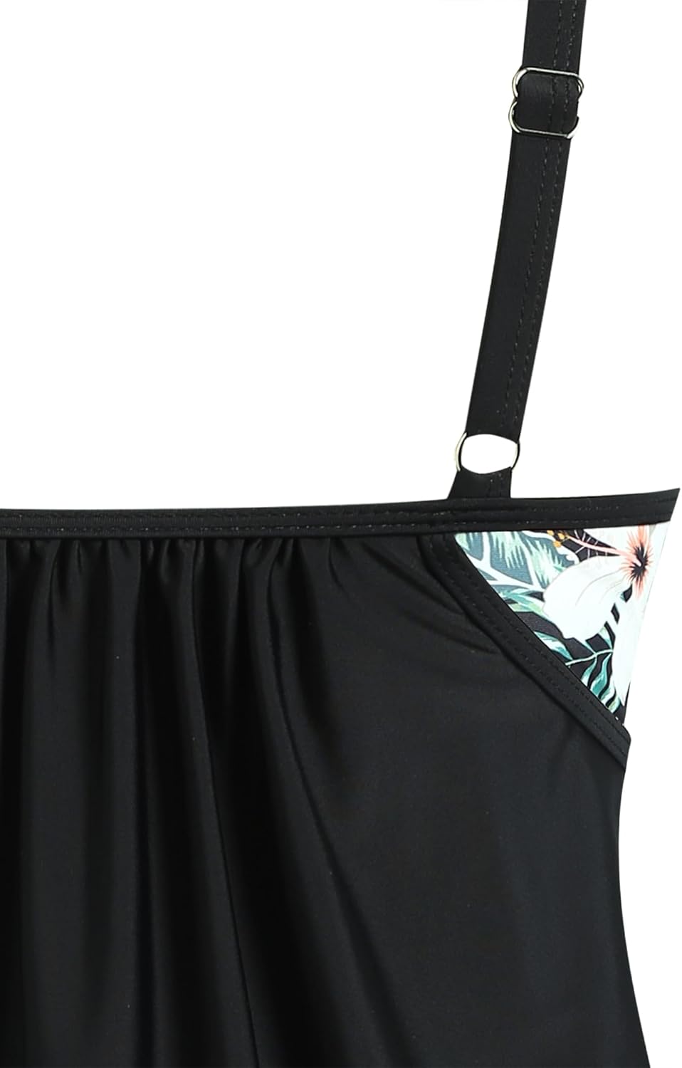 ZAFUL Womens Tankini Tops Blouson Tummy Control Swim Top Loose Fit Bathing Suit Top No Bottom