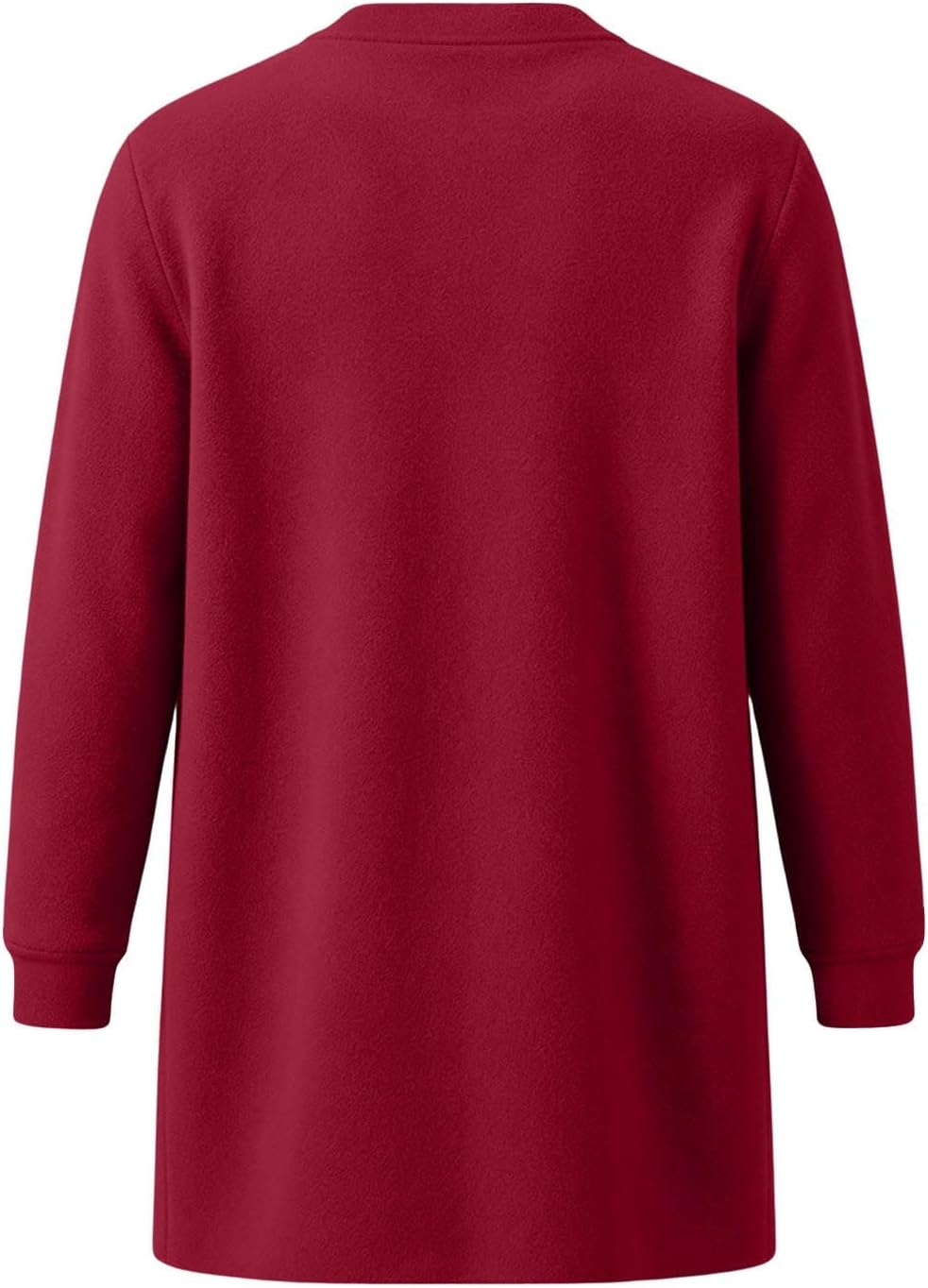 Mens Mid‑Length Knit Cardigan Button‑Front Long Sleeve Casual Coat