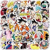 Anime&Manga Dragon Stickers for Kids and Teen, 50pcs Dragon Bal Stickers Pack Waterproof Anime Cartoon Stickers for Water Bottle Guitar Laptop, Vinyl Decal for Phone Skateboard Travel Case (Anime&Manga)