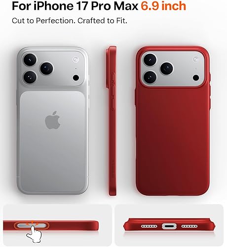 Vista 10 de TORRAS Funda magnética delgada para iPhone 17 PRO MAX, funda ultradelgada para teléfono 17 ProMax compatible con MagSafe, ligera, antiarañazos