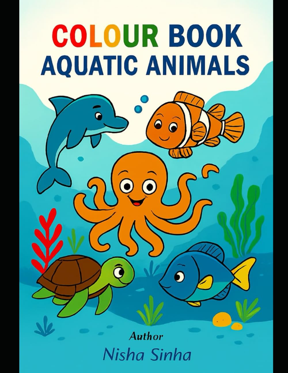 Coloring Book Aquatic Animals