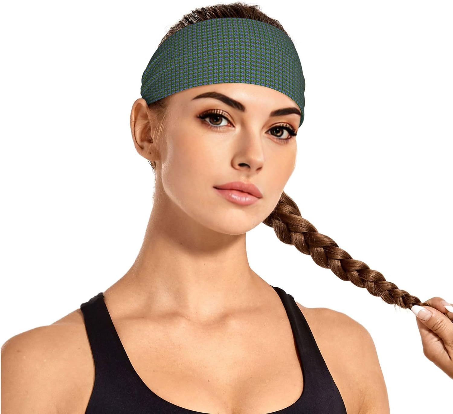 Cactus Desert Print Elastic Headband Breathable Workout Hair Band Running Cycling Outdoor Activities