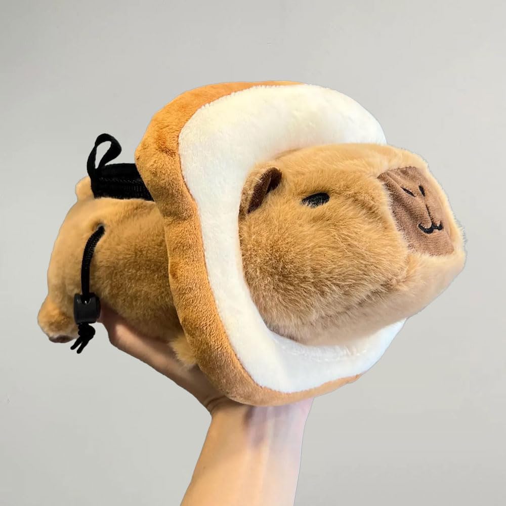 Bread Capybara Chalk Bag Rock Climbing Chalk Bag Suitable Bouldering Gym Indoor & Outdoor Climbing with Adjustable Belt image 2